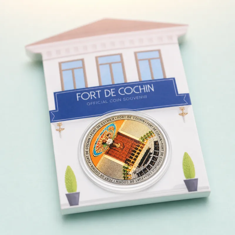 Haveli-Facade Mini Coin Card Standee - alternate view - 925 Sterling Silver