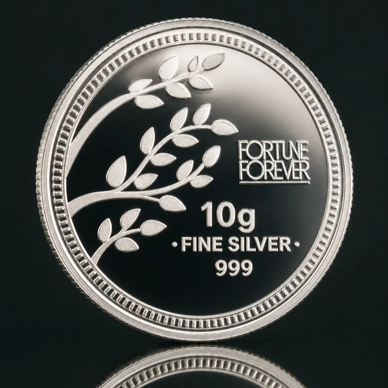 Panda Die-Cut Card with 10g Fortune Forever Branch Silver Coin - alternate view - 925 Sterling Silver