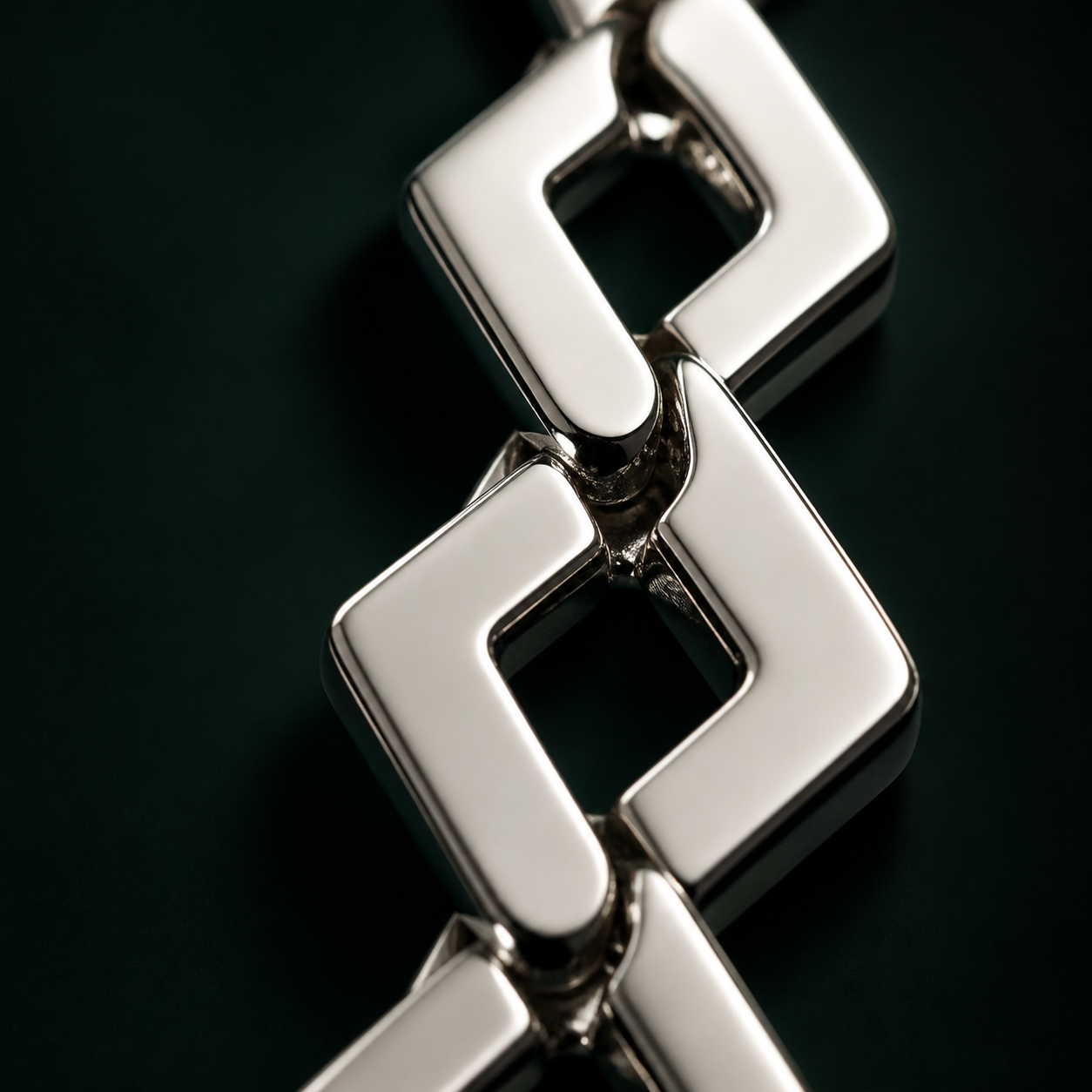 Flat Curb-Chain Silver Bracelet (bright mirror-polished silver · no stones) - view 4 - 925 Sterling Silver