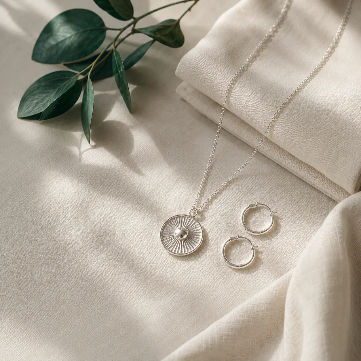 First Light collection tile - dawn-thin sterling silhouettes